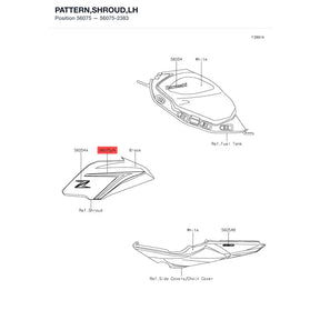 Kawasaki OEM – PATTERN,SHROUD,LH product image