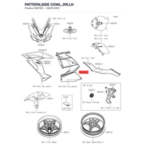 Kawasaki OEM – PATTERN,SIDE COWL.,RR product image