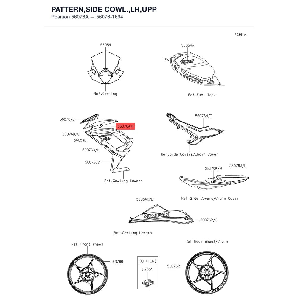 Kawasaki OEM – PATTERN,SIDE COWL.,LH product image