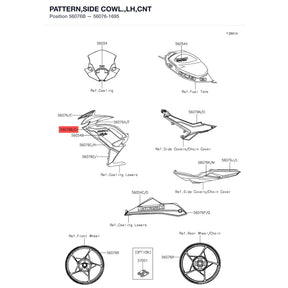 Kawasaki OEM – PATTERN,SIDE COWL.,LH product image