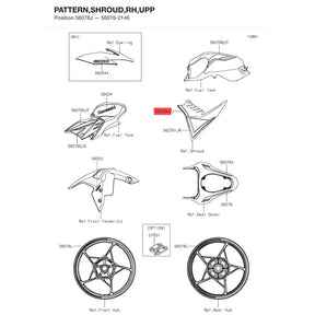 Kawasaki OEM – PATTERN,SHROUD,RH,UPP product image