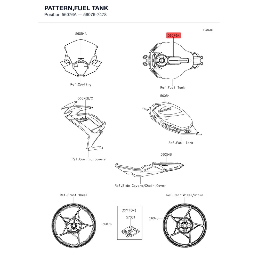 Kawasaki OEM – PATTERN,FUEL TANK product image