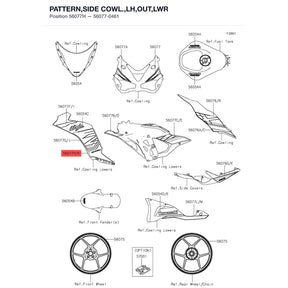 Kawasaki OEM – PATTERN,SIDE COWL.,LH product image