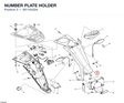 NUMBER PLATE HOLDER 56110432A diagram position