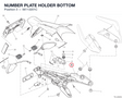 NUMBER PLATE HOLDER BOTTOM 56113201C diagram position