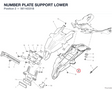 NUMBER PLATE SUPPORT LOWER 56116331B diagram position