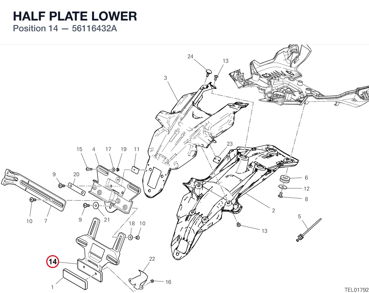 HALF PLATE LOWER 56116432A diagram position