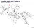 LICENSE PLATE UPPER SUPPORT 56116531A diagram position