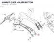 NUMBER PLATE HOLDER BOTTOM 56116551A diagram position