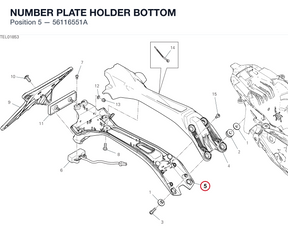 NUMBER PLATE HOLDER BOTTOM 56116551A diagram position