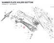 NUMBER PLATE HOLDER BOTTOM 56116581B diagram position