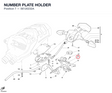 NUMBER PLATE HOLDER 56120232A diagram position