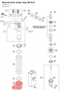 Diagram preview: Round-wire snap ring 58,5x2 (50180273)