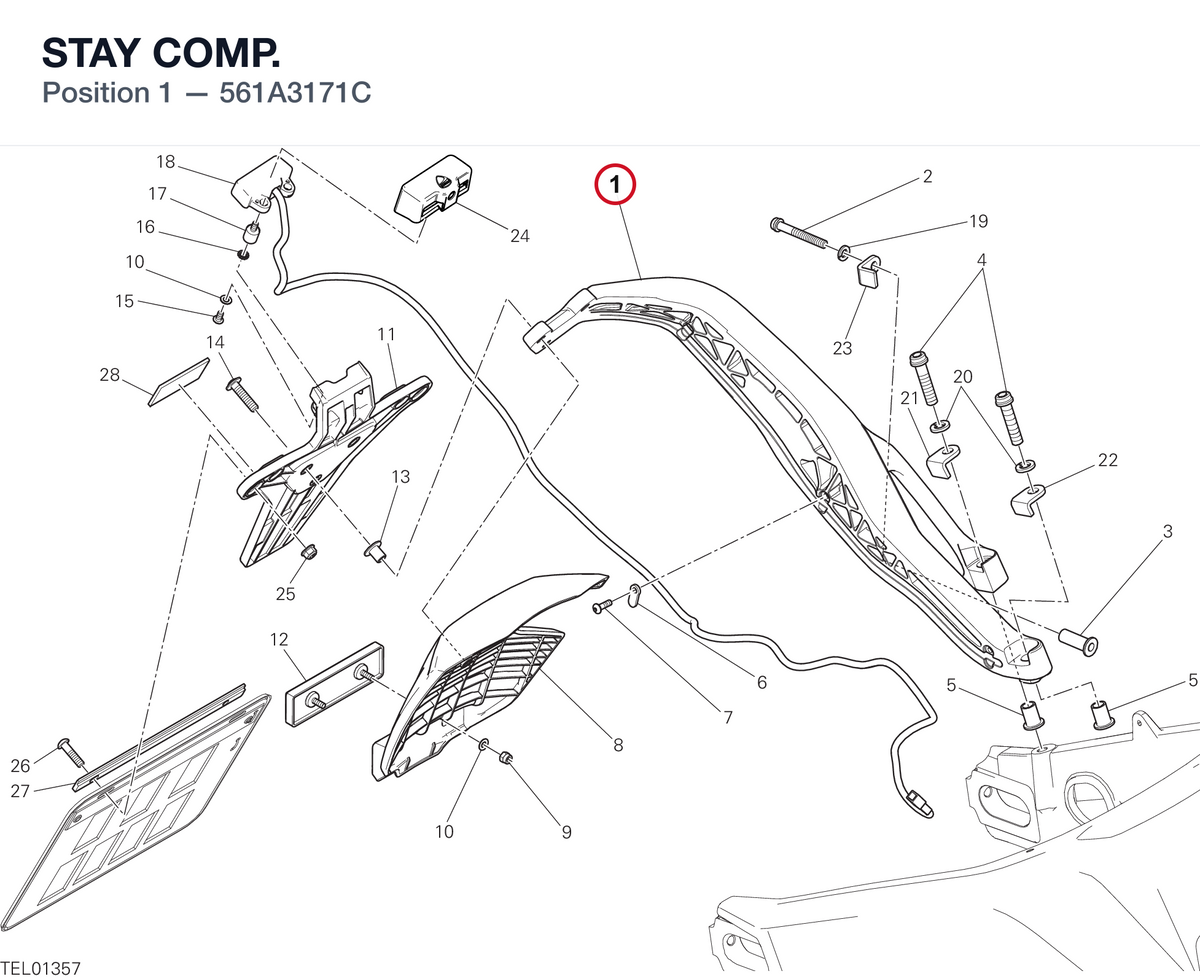 STAY COMP. 561A3171C diagram position
