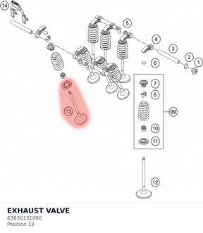 Diagram preview: EXHAUST VALVE (63636131000)