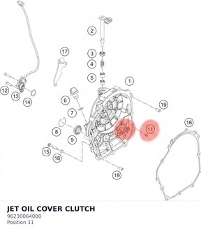 Diagram preview: JET OIL COVER CLUTCH (96230064000)