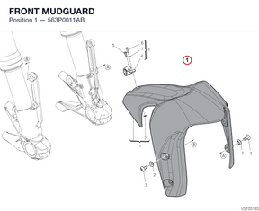 FRONT MUDGUARD 563P0011AB diagram position