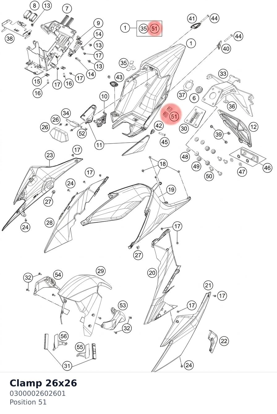 Diagram preview: Clamp 26x26 (0300002602601)
