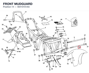 FRONT MUDGUARD 56410151AA diagram position