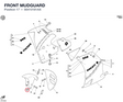FRONT MUDGUARD 56410181AX diagram position