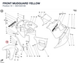 FRONT MUDGUARD YELLOW 56410231AE diagram position