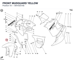 FRONT MUDGUARD YELLOW 56410231AE diagram position