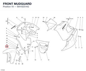 FRONT MUDGUARD 56410231AG diagram position