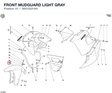 FRONT MUDGUARD LIGHT GRAY 56410231AH diagram position