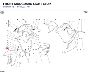 FRONT MUDGUARD LIGHT GRAY 56410231AH diagram position