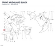FRONT MUDGUARD BLACK 56410231AT diagram position