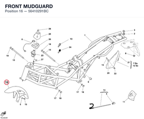 FRONT MUDGUARD 56410291BC diagram position