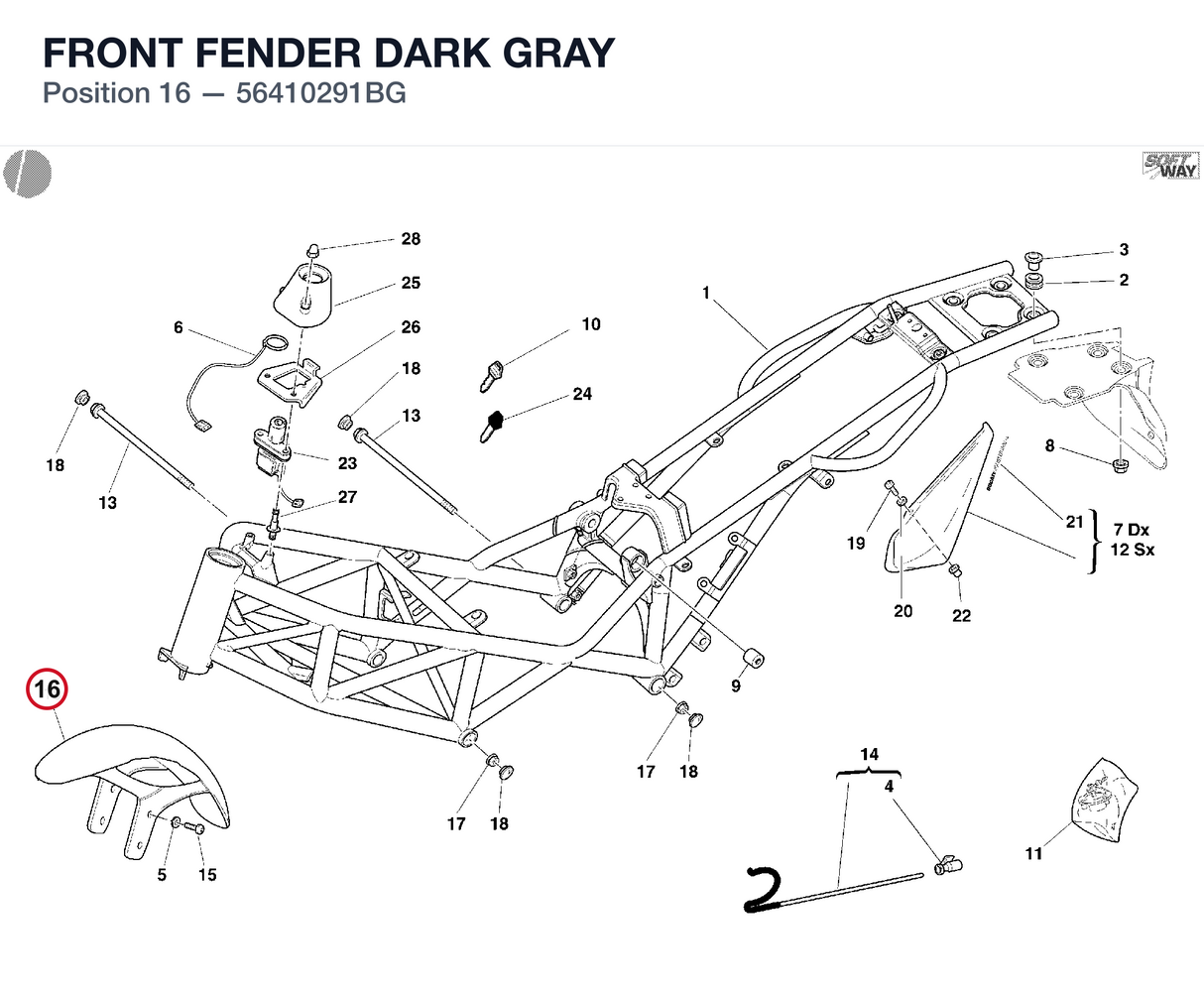 FRONT FENDER DARK GRAY