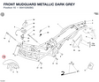 FRONT MUDGUARD METALLIC DARK GREY 56410292BG diagram position
