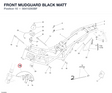 FRONT MUDGUARD BLACK MATT