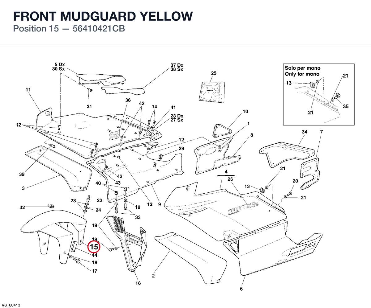 FRONT MUDGUARD YELLOW