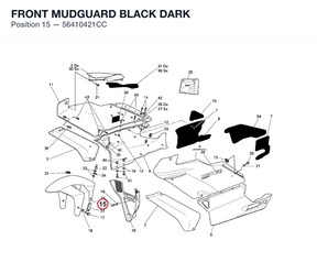 FRONT MUDGUARD BLACK DARK 56410421CC diagram position