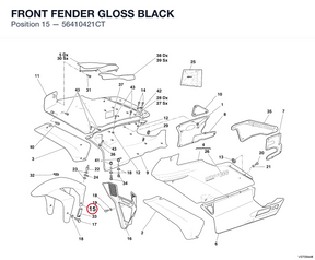 FRONT FENDER GLOSS BLACK 56410421CT diagram position
