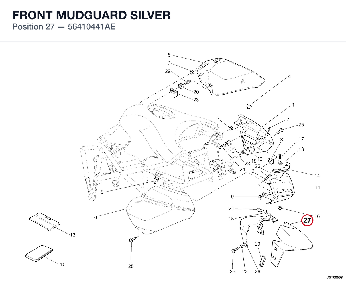 FRONT MUDGUARD SILVER