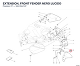 EXTENSION, FRONT FENDER NERO LUCIDO