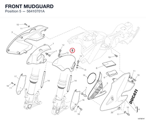 FRONT MUDGUARD 56410701A diagram position