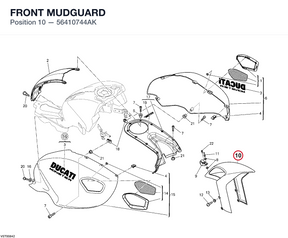 FRONT MUDGUARD 56410744AK diagram position