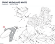 FRONT MUDGUARD WHITE 56410772AW diagram position