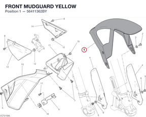 FRONT MUDGUARD YELLOW 56411362BY diagram position