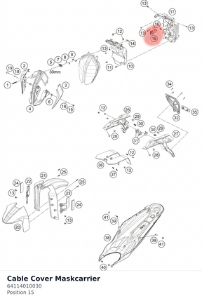 Diagram preview: Cable Cover Maskcarrier (64114010030)