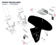 FRONT MUDGUARD 56416632AE diagram position