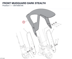 FRONT MUDGUARD DARK STEALTH 56416681AK diagram position