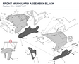 FRONT MUDGUARD ASSEMBLY BLACK 56420711AT diagram position