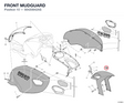 FRONT MUDGUARD 56420842AS diagram position