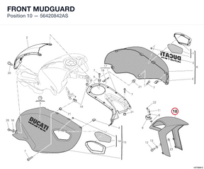 FRONT MUDGUARD 56420842AS diagram position
