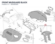 FRONT MUDGUARD BLACK 56420842BT diagram position